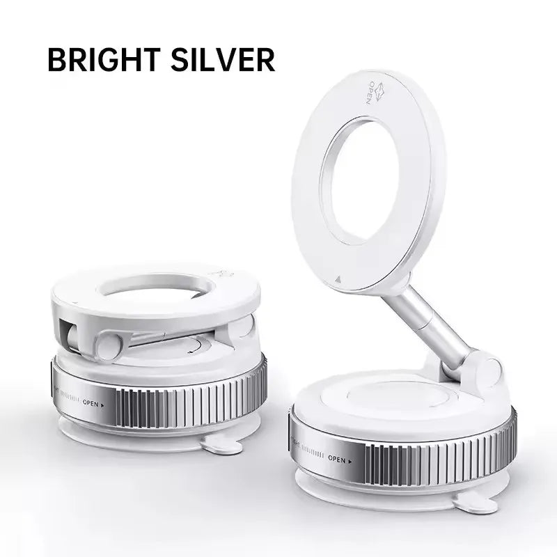 New Folding Strong Magnet Magnetic Phone Holder 360° Rotation Desk Car Vacuum Suction Windshield Dashboard Mobile Holder