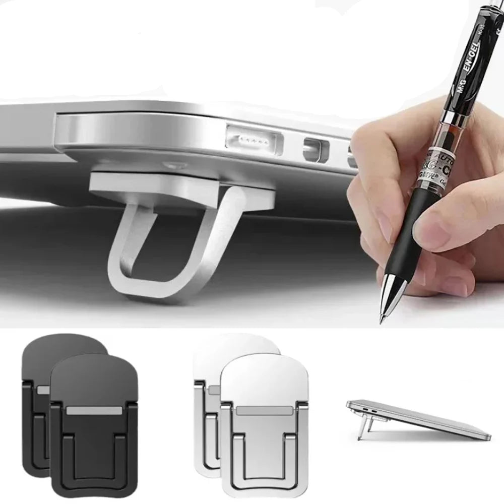 2PCS Mini Foldable Invisible Laptop Stand With 2 Adjustable Angles Foldable Invisible Laptop Riser for Notebook Cooling Holder