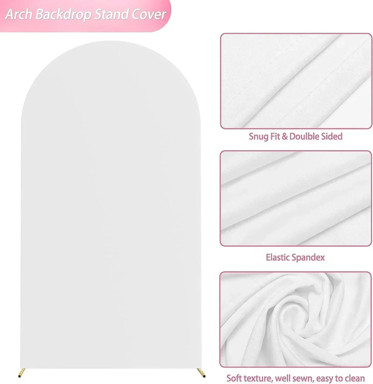 Mehofond Custom 2-Sided Pink Flower Pattern Bow Girl Birthday Party Baby Shower Cover Chiara Arch Wall Background Decor Backdrop