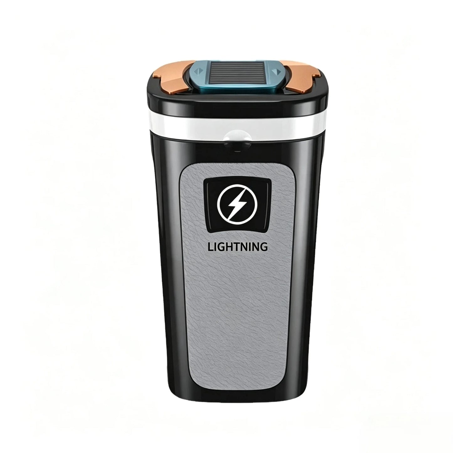 Hanging Car Solar Ashtray with Built-in Lighter & Night Light, Ceramic Liner Multifunctional Vehicle Ash Tray, Premium Auto Inte