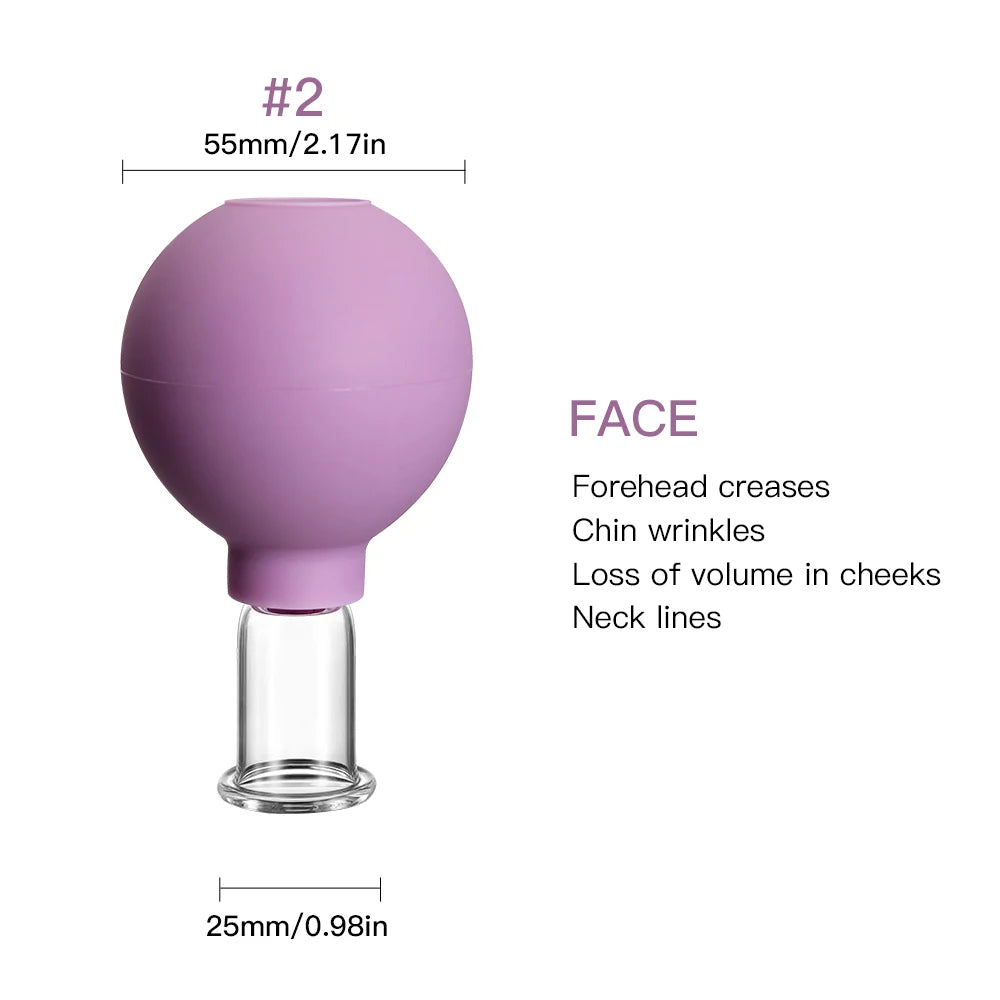 Rubber Face Massager Vacuum Cupping Face Lifting Facial Cups Anti Cellulite Cup Anti-Wrinkle Cupping Therapy Skin Care Beauty