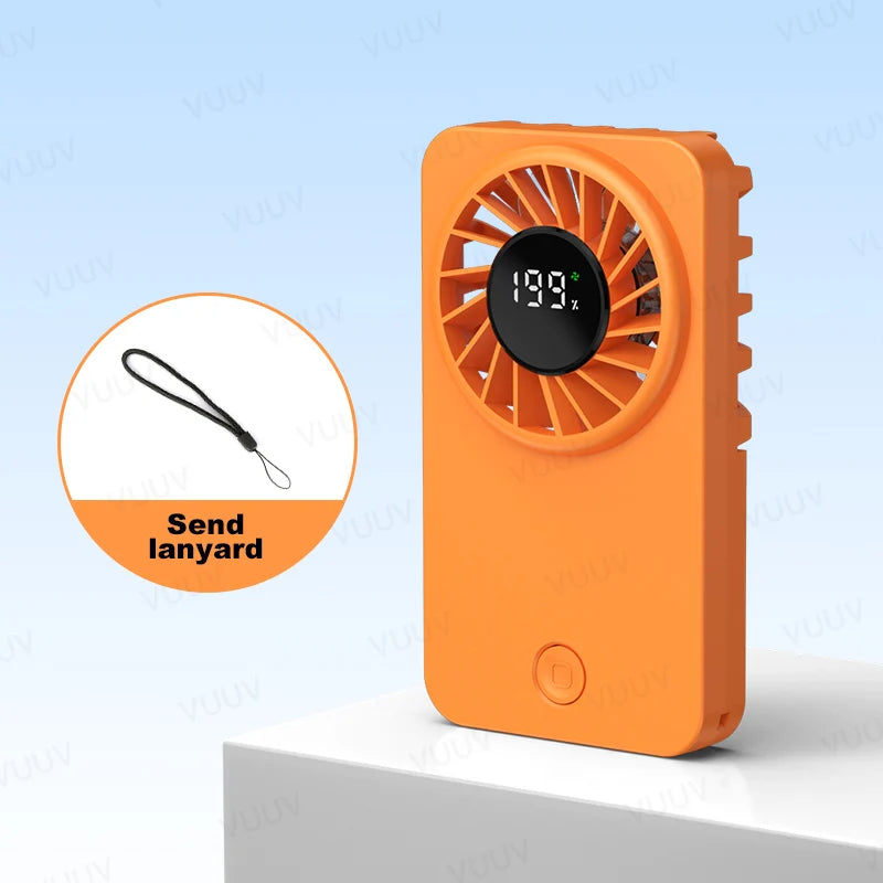 VUUV Portable Handheld Mini Fan 5 Speed Adjustable Type-C Rechargeable Fan Pocket Fan Outdoor