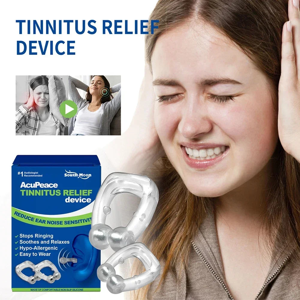 Anti Tinnitus Magnetic Clip Portable Relief Ringing pain Itching Clean Ear Canal Blockage Improve Hearing Loss Calm Ear Pressure