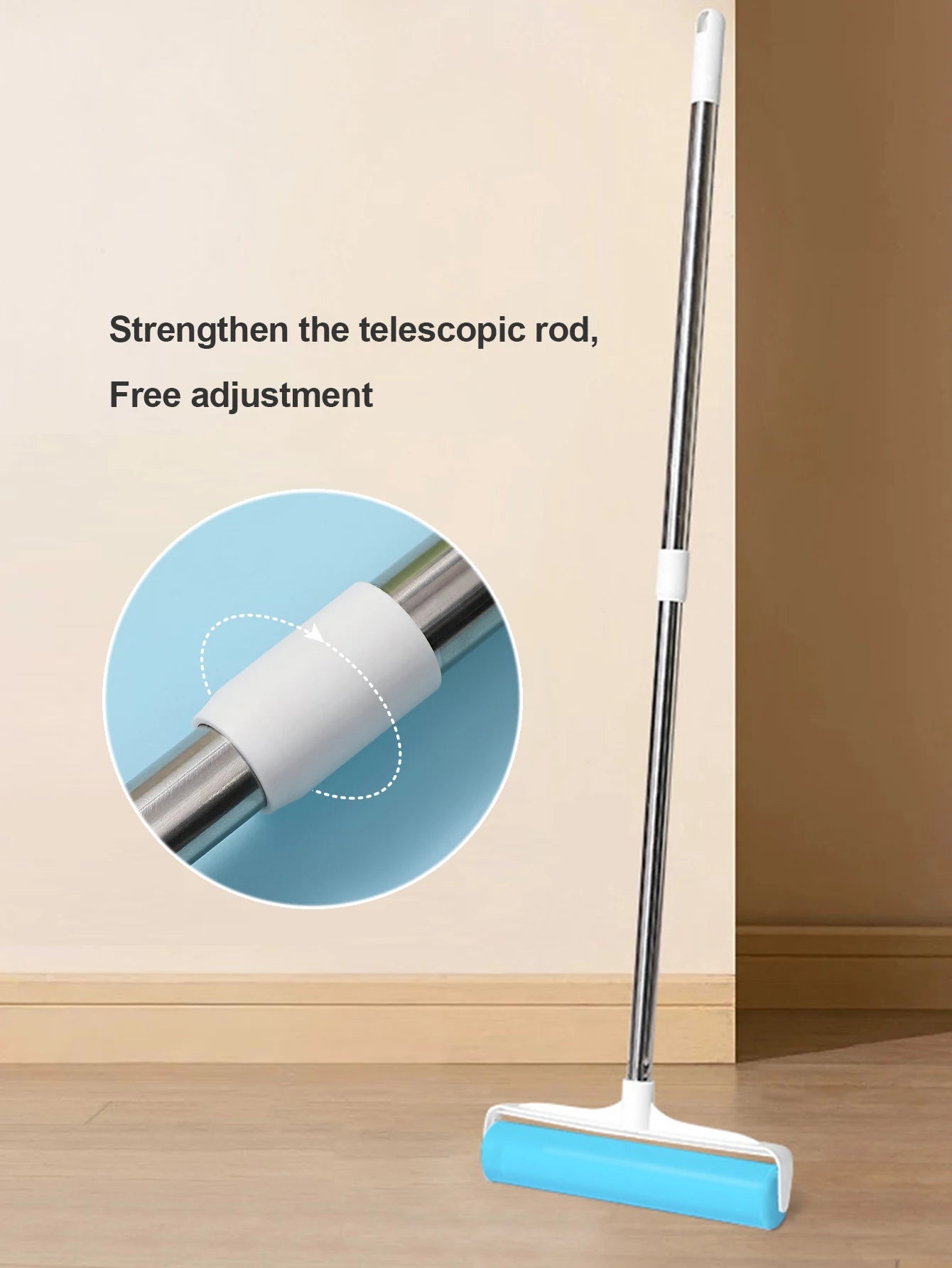 Washable Reusable Hair Sticking Device With Extendable Handle For Sticking Clothes Bed Sheets Dust Pet Flooring Carpet Cleaning