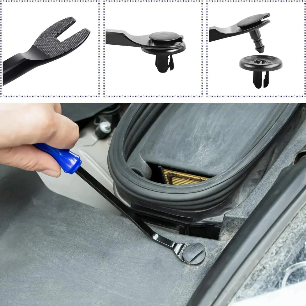 New Car Disassembly Tool With Auto Fastener Clips Mixed Kit Car Body Push Retainer Pin Rivet Bumper Door Trim Panel Fastener Kit