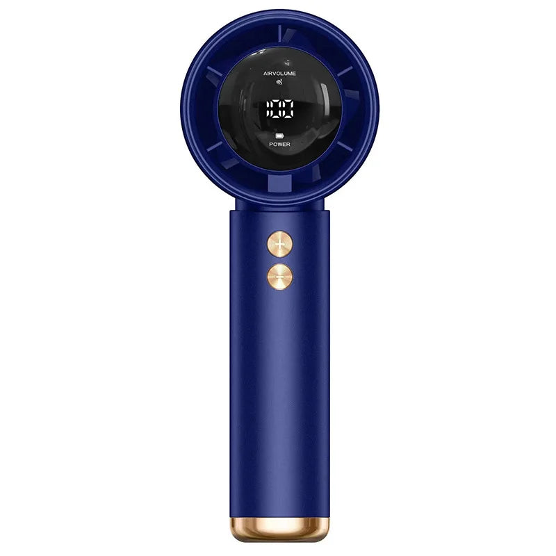 2026 USB Rechargeable Handheld Turbo Fan Mini Portable Air Cooler LED Display Quiet High Speed Adjustable