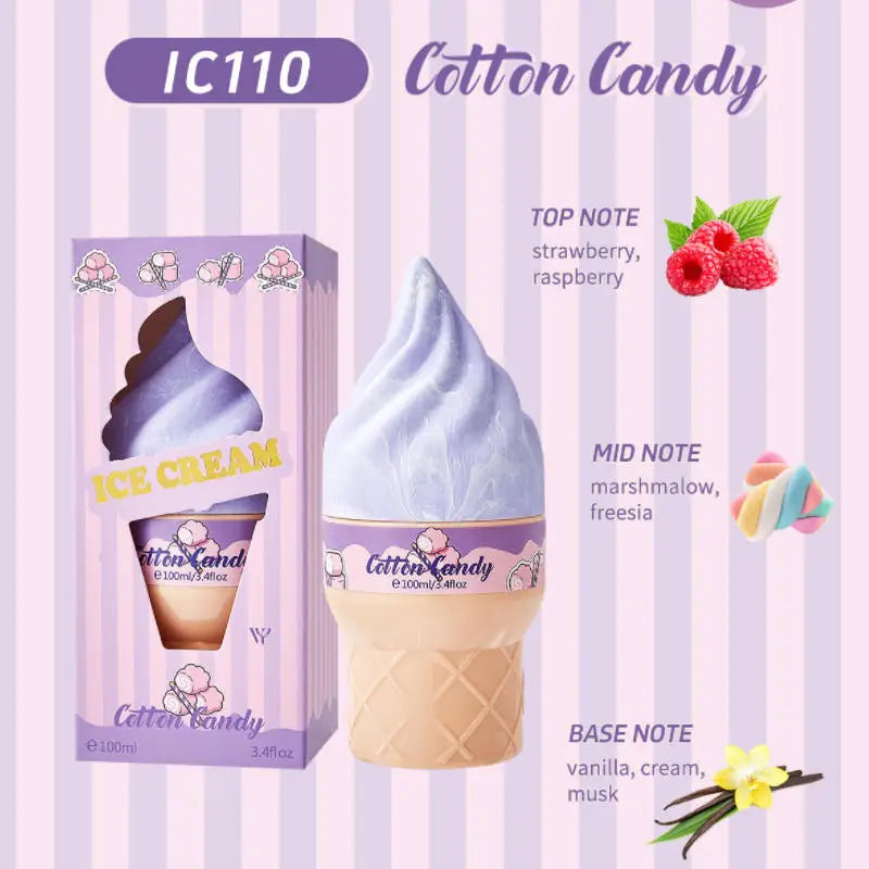 Gourmet Dessert Perfume Spray,Chocolate Cookie/Cotton Candy/Caramel Popcorn Fragrance Mist,Sweet Women Strawberry Vanilla Scent