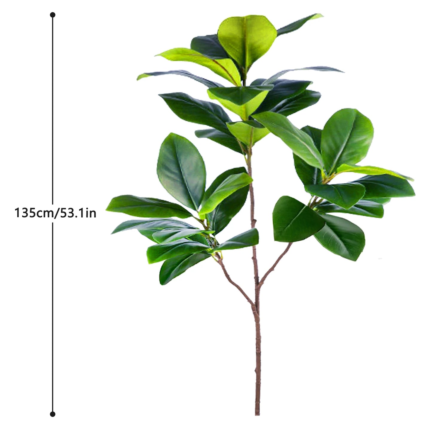 77-135cm (53.1in) Artificial Fiddle Leaf Ficus Fig Plant for Outdoor Courtyard Garden Balcony Indoor Home and Office Decoration
