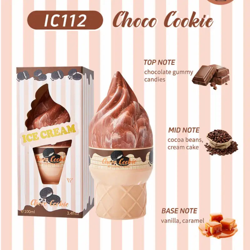Gourmet Dessert Perfume Spray,Chocolate Cookie/Cotton Candy/Caramel Popcorn Fragrance Mist,Sweet Women Strawberry Vanilla Scent
