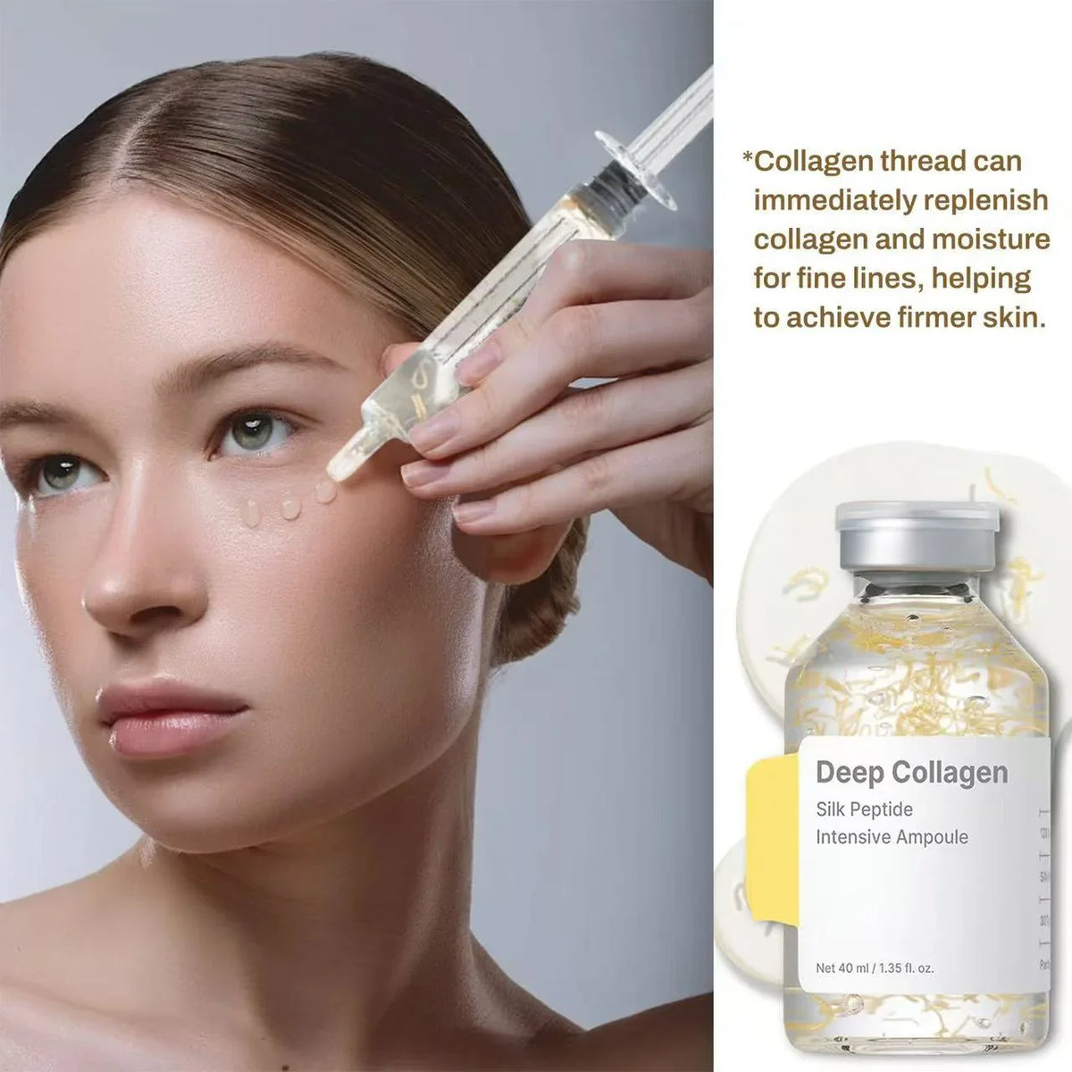 Silk Peptide Intensive Lifting Ampoule |Anti-Aging Serum For Face With Collagen & 30 Peptide Complex  Skin Tightening & Firming