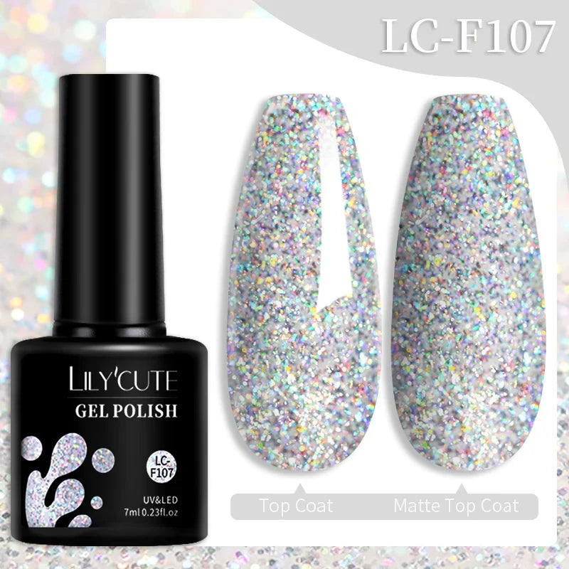 LILYCUTE 7ml 9D Cat Magnetic Gel Nail Polish Iridescent Magnet Semi