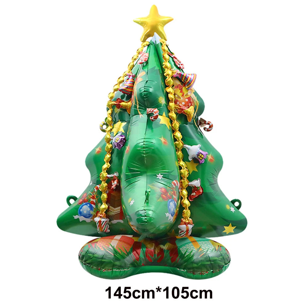 Standing Christmas Santa Claus Foil Balloon Christmas Tree Street Light Balloons Christmas Home Indoor Party Decorations New Yea