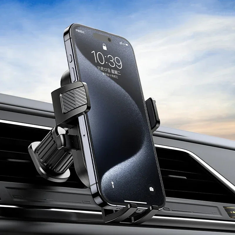 Flexible Cell Phone Holder Car, Phone Mount for Car Air Vent, Universal Auto Lock Car Phone Holder for IPhone Most Smartphone