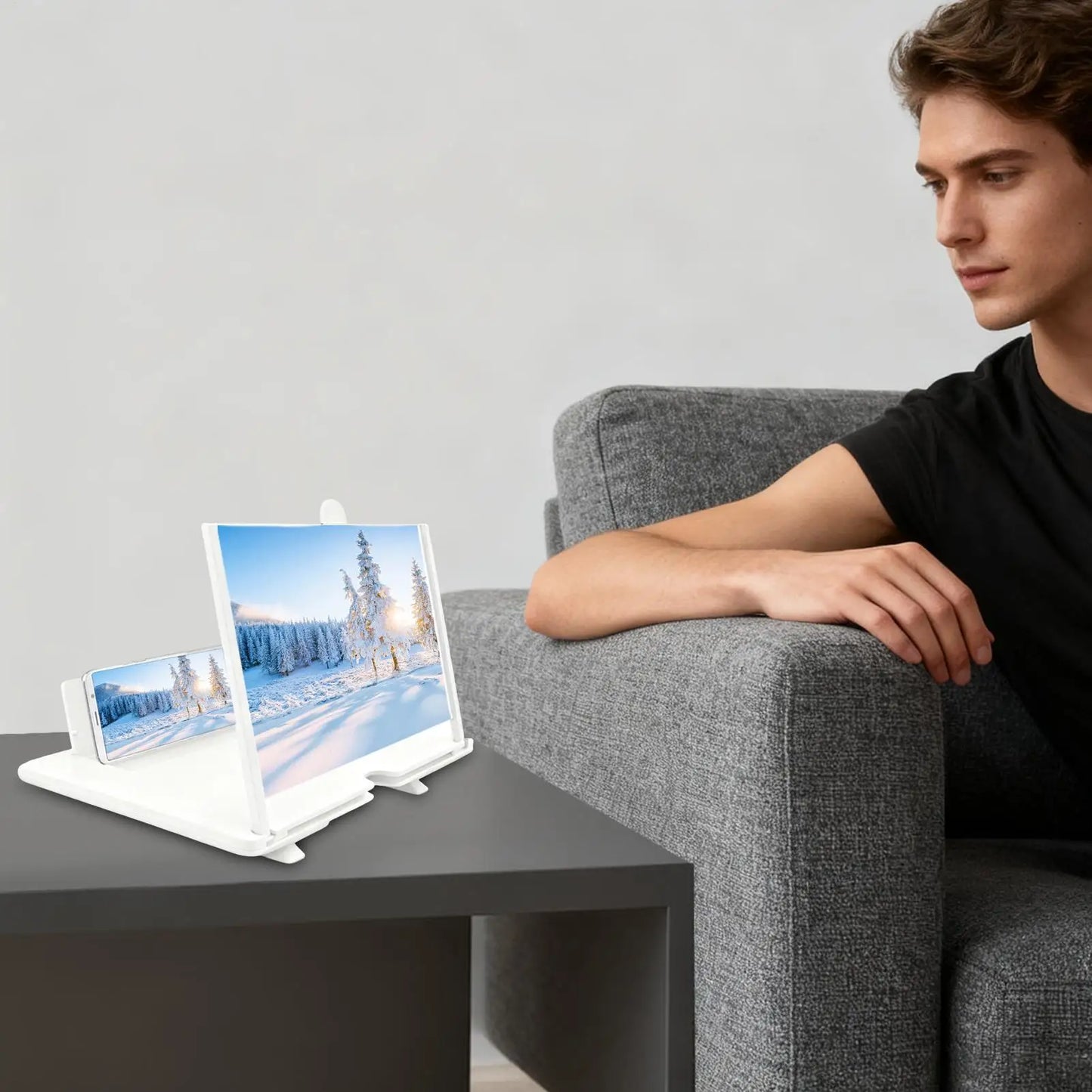 HD Multi functional Mobile Phone Screen Magnifier and Phone Holder Screen Video Amplifier Enlarged Screen Phone Stand