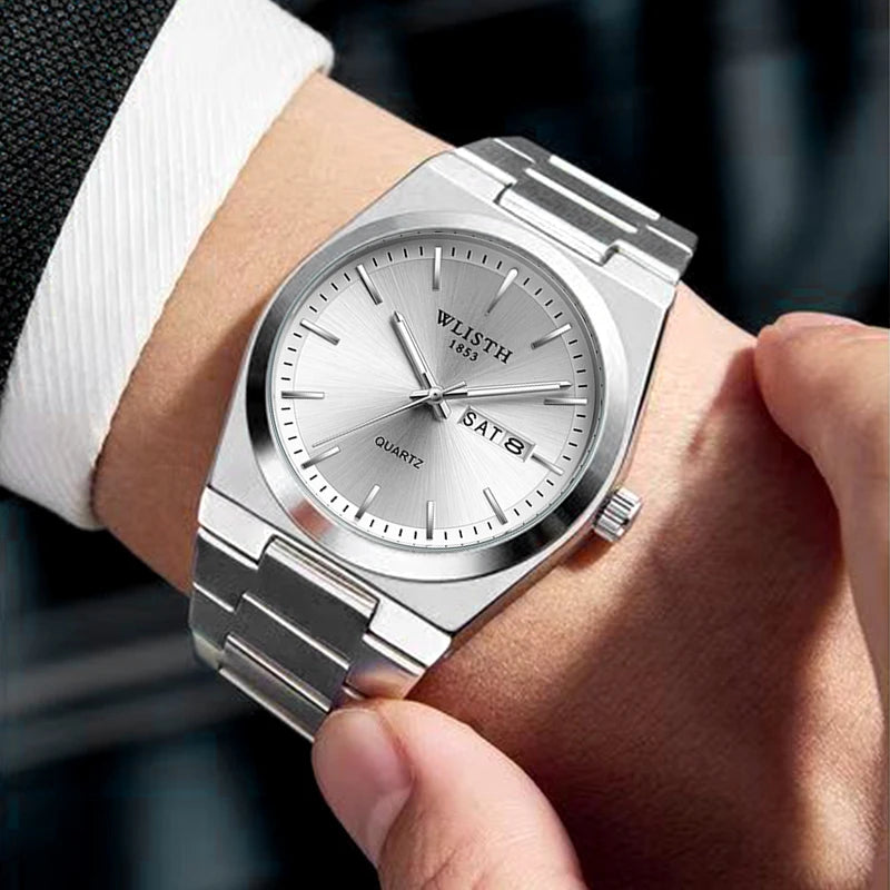Luxury Mens Calendar Quartz Wristwatches Fashion Sports Men Business Watches Clock Gift Male Wristwatches Relogio Masculino