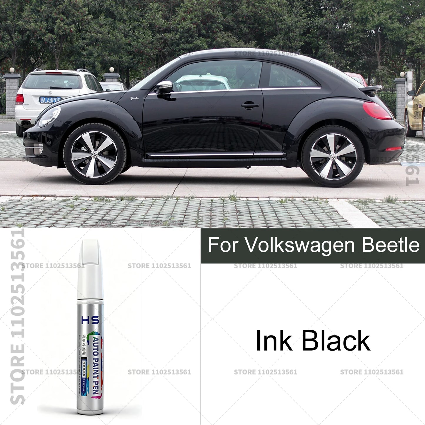 For Volkswagen Beetle Car Paint Repair Pen Touch Up Scratch Remover DIY Auto Accessories White Blue LZ5W Yellow 9U Black C9X