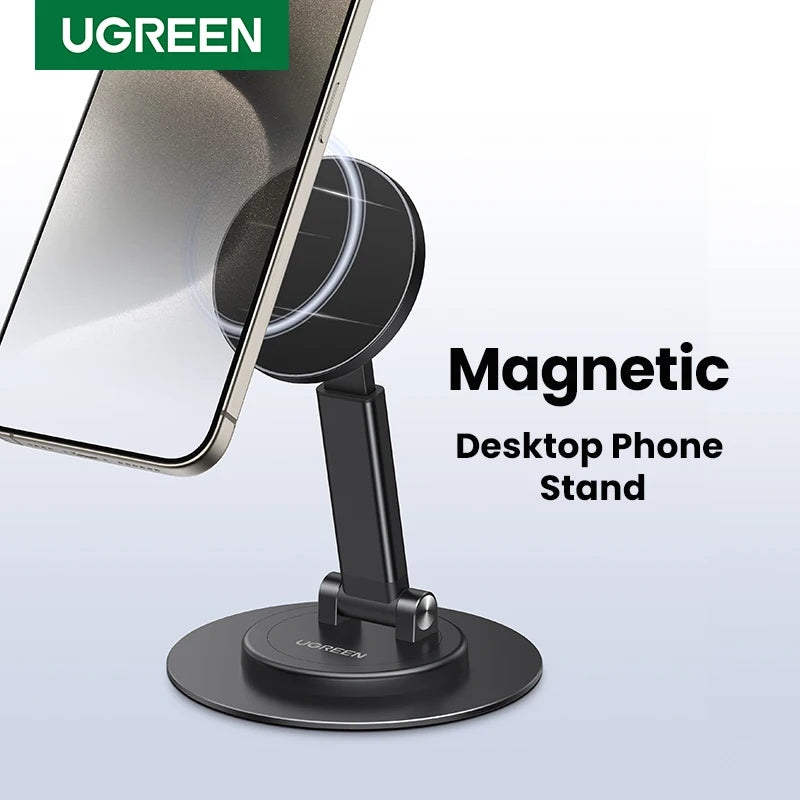 UGREEN Magnetic Phone Stand 360° Rotation Aluminum Mobile Phone Stand For Magsafe iPhone 16 15 14 Pro Max Xiaomi Samsung Huawei