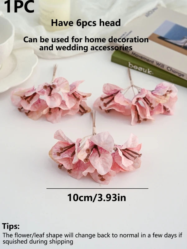 1/3 Pcs Autumn Artificial Bougainvillea Mini Bouquets Garden Christmas Tree Party Garlands Handmade Wedding DIY Decorative Gifts