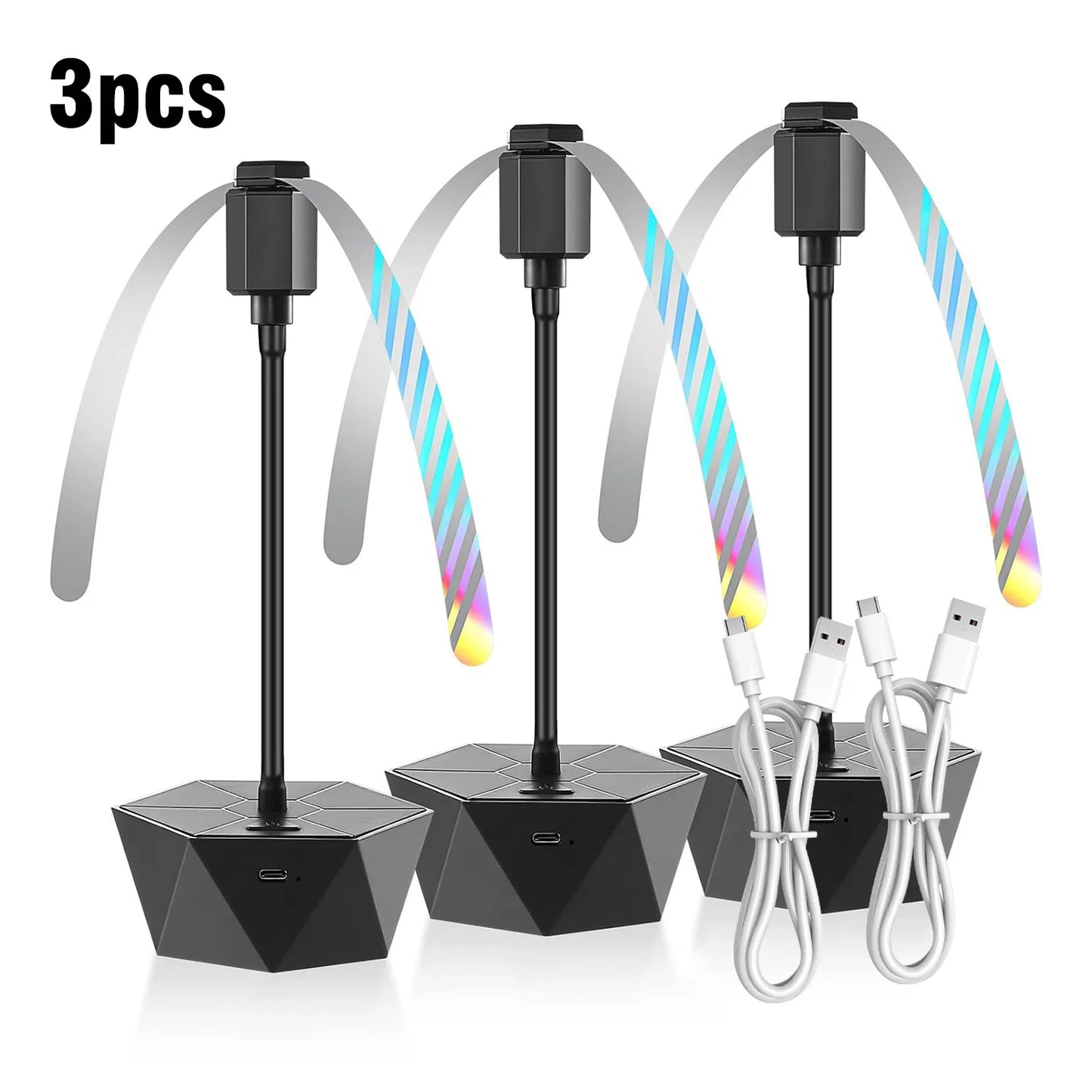 Rechargeable Fly Fan for Tables - Holographic Blades Keep Flies Away Indoors/Outdoors, Ideal for Picnic, Party & BBQ