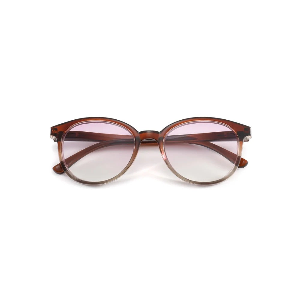 MODFANS Reading Glasses For Women and men,Classic Round Sunglasses Readers Frame with Spring Hinge Eyeglass Diopter+0.5 ~ +4.0
