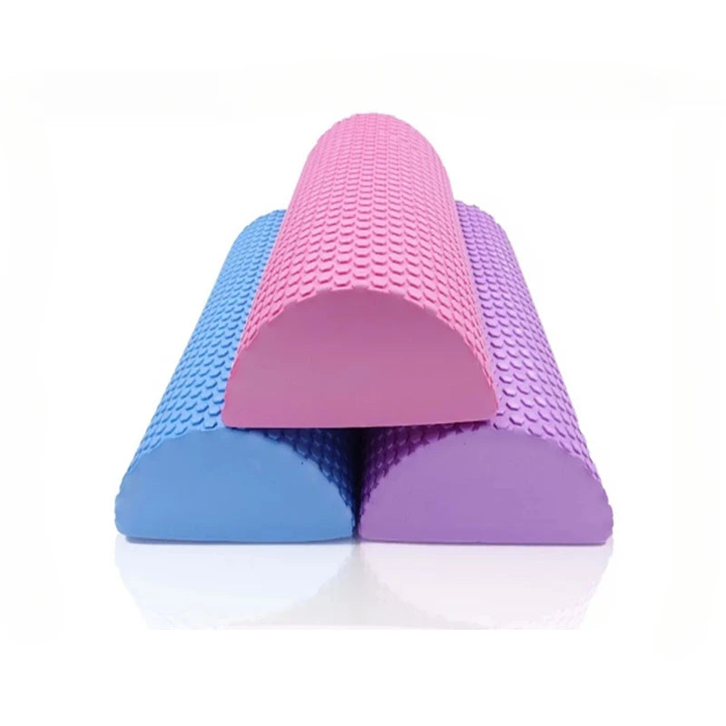 Half Round EVA Massage Foam Roller Yoga Pilates Fitness Equipment Balance Pad Yoga Blocks with Massage Floating Point 30-45cm