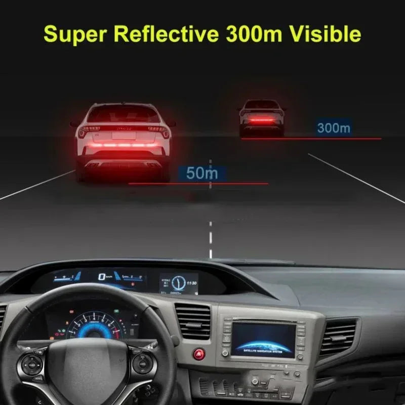 90cm Car Trunk Reflective Sticker Warning Safety Tape Anti Collision Warning Stickers Night Safety Driving Car Decor Accessories