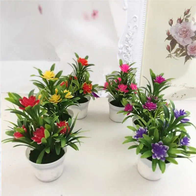 New Simulation Potted Tabletop Decoration Artificial Greenery Potted Plants Realistic Home Decor For House Tabletop Decoration