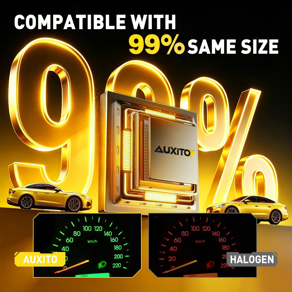 AUXITO 2Pcs Car LED T10 W5W Canbus Reading Dome Lamp Marker Wedge License Plate Light Bulb 168 194 192 LED 12V White Red Amber