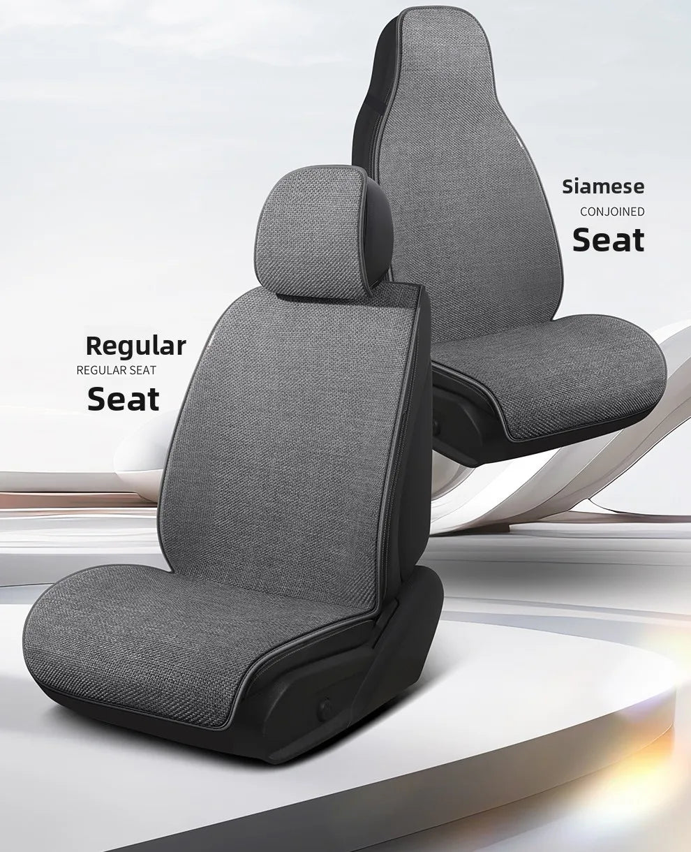 All Season Linen Universal Car Seat Cover Breathable Flax Anti-Slip Cover Car Seats Protection SUV Sedan Seat Cushion