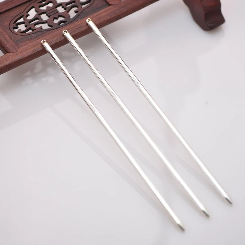 10pcs Hair Sticks Metal Hair Pins Blank 125mm Long Rod Base for Jewelry Making Wedding Bridal Hair Accessories DIY Components