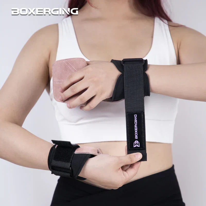 Cowhide Gym Lifting Gloves