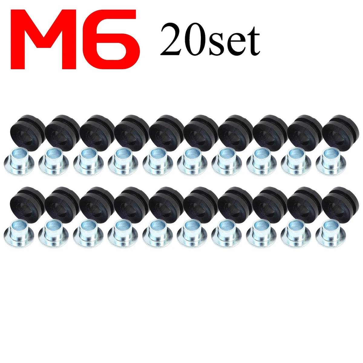 Motorcycle Rubber Grommet Kit Fairing Bolt Cushion Washer Steel Bushing Spacer for Honda Suzuki ATV Accessories M6/M10