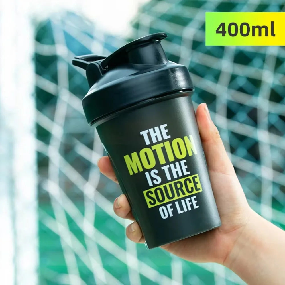 Protein Powder Shaker Cup400/600/650ml with Metal Stirrer Fitness Sports Mixing Bottle Portable Leak Proof Plastic Cup Drinkware