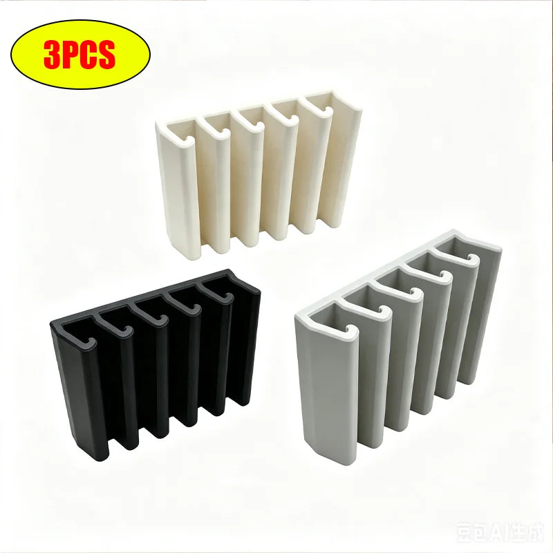 Space Saving Under Cabinet Lid Storage Rack Wall Mount Multi-Slot Sturdy Holder For Kitchen Sturdy  Container Lids Holder