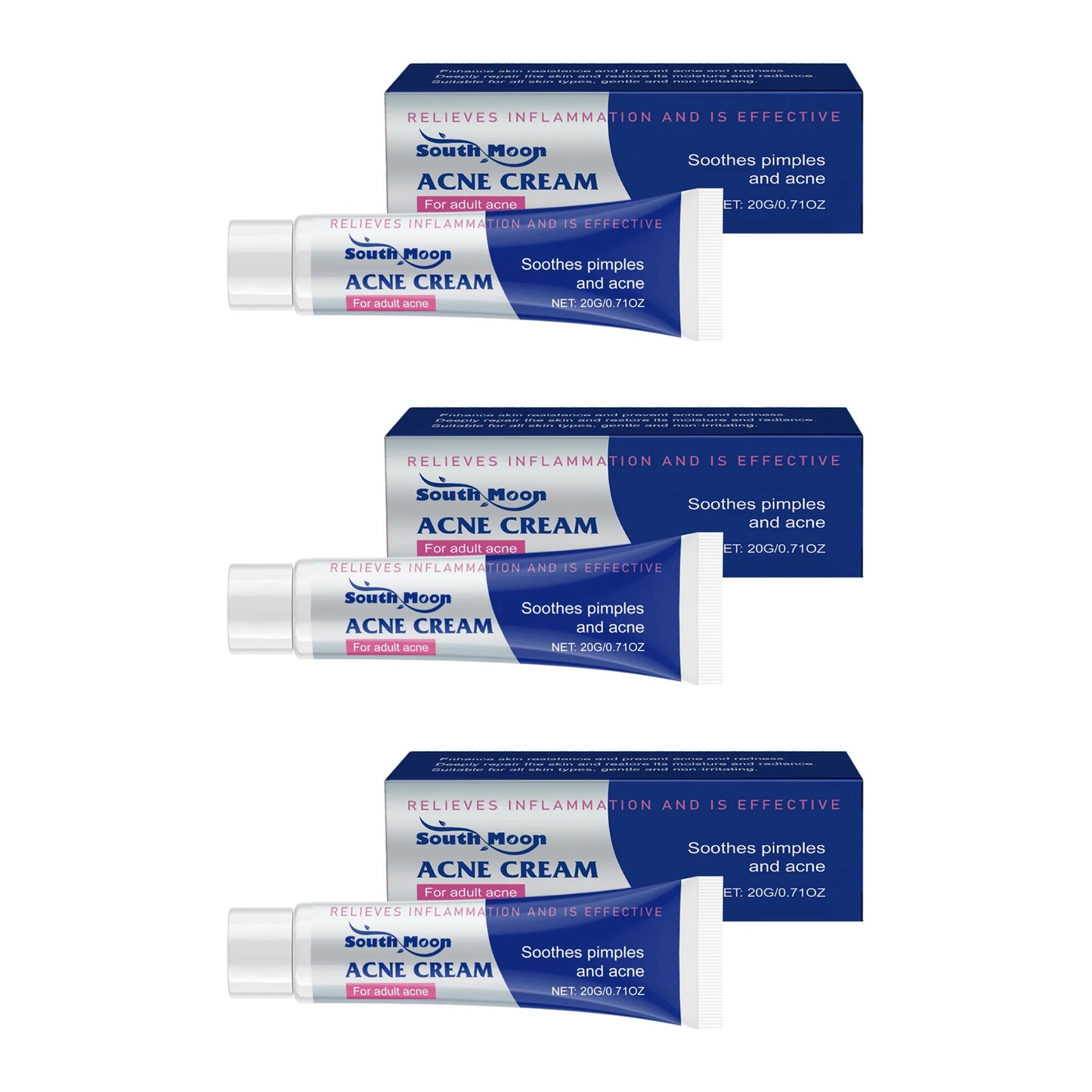 20/40/60g Anti Acne Cream Oil Control Repair Pimple Spot Remove Acne Mark Cleaning Refreshing Moisturizer Skin Pore Shrink Cream
