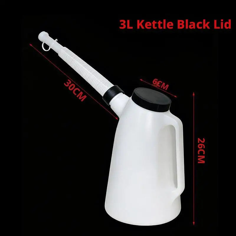 1.2L/2L/3L/4L/5L Plastic Oil Measuring Jug with Pouring Spout Oil Container Oiler Pot for Car Motorcycle Garage Repair Tools