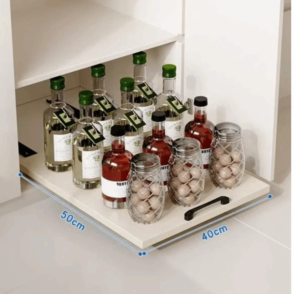 Multifunction Under Sink Pull-Out Shelf No Drill Space Saving Kitchen Storage Shelf Slide Out Cabinet Organizer Kitchen