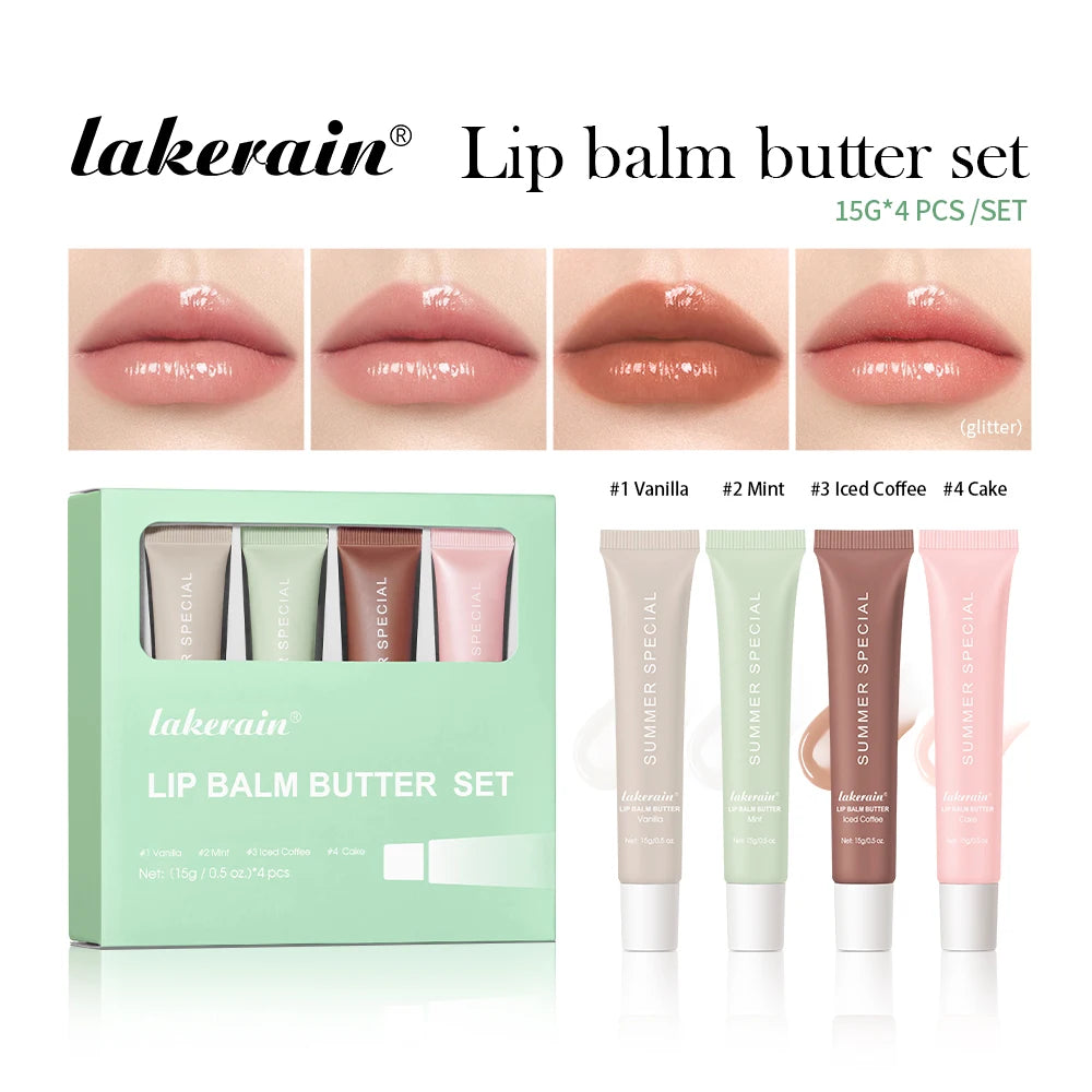 Mirror Lip Balm Butter Set Deep Moisturizing Lip Glaze Gross Smoothing Color Lips Oil Long Lasting Nourishing Lip Care Cosmetics