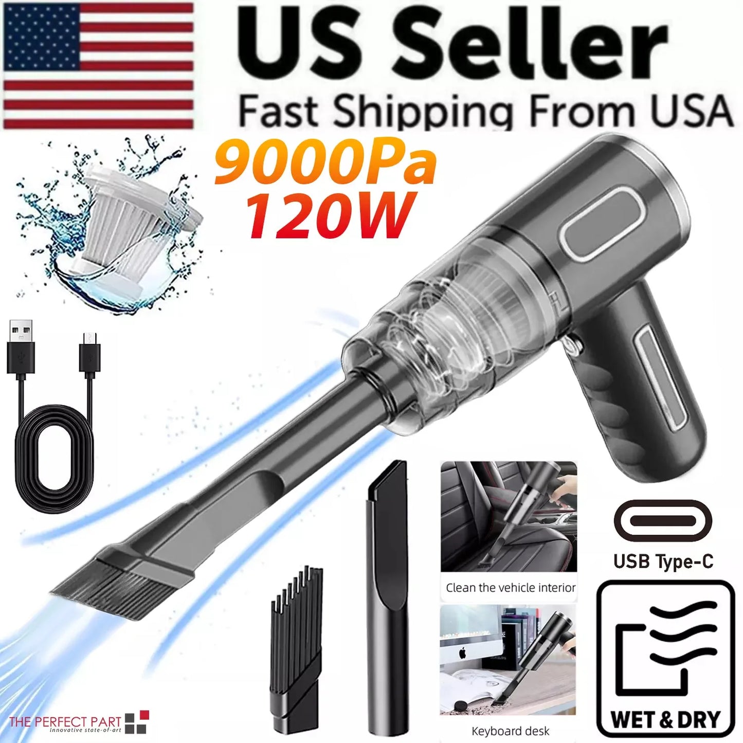 Popular 120W Cordless Handheld Vacuum Cleaner Small Mini Portable Car Auto Home Wireless