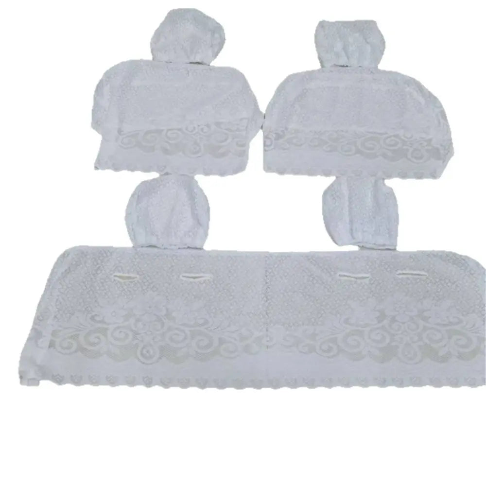 7Pcs Embroidered Car Seat Cover Lace Universal Car Half Seat Cover Breathable for Toyota Corolla Car