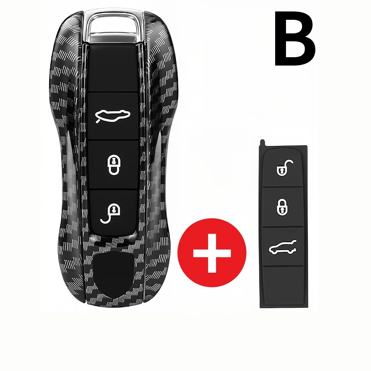 For Porsche Panamera Carrera Macan Boxster Cayman Cayenne Taycan 911 970 981 991 Car Smart Remote Key Case Fob Covers Set Shell