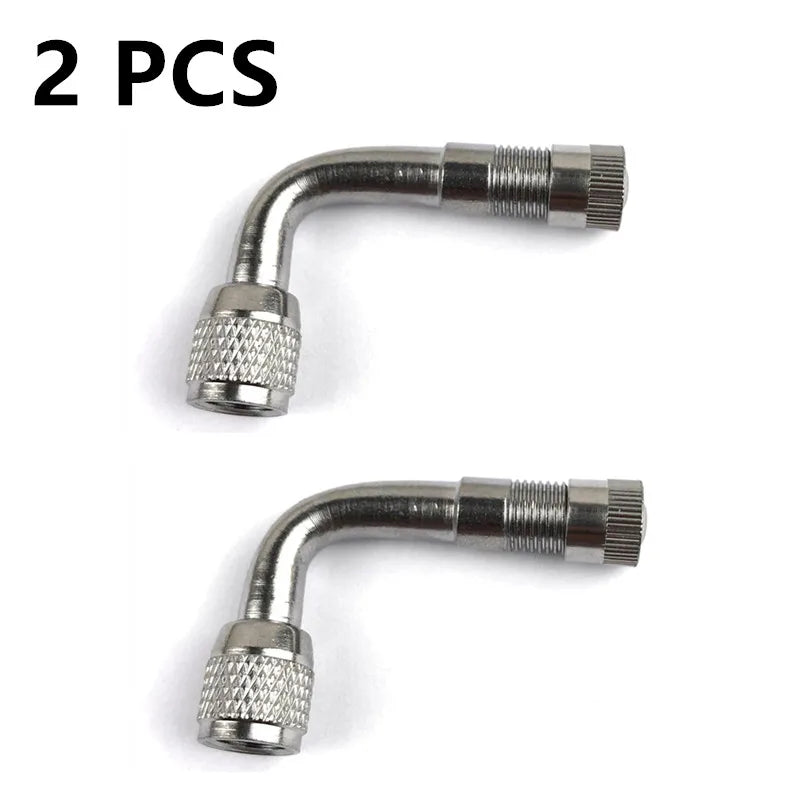 2pcs 90 Degree Motorcycle Angle Bent Valve Adapter Tyre Tube copper Valve Extension Adapter for Truck Car Moto Bike Accessories