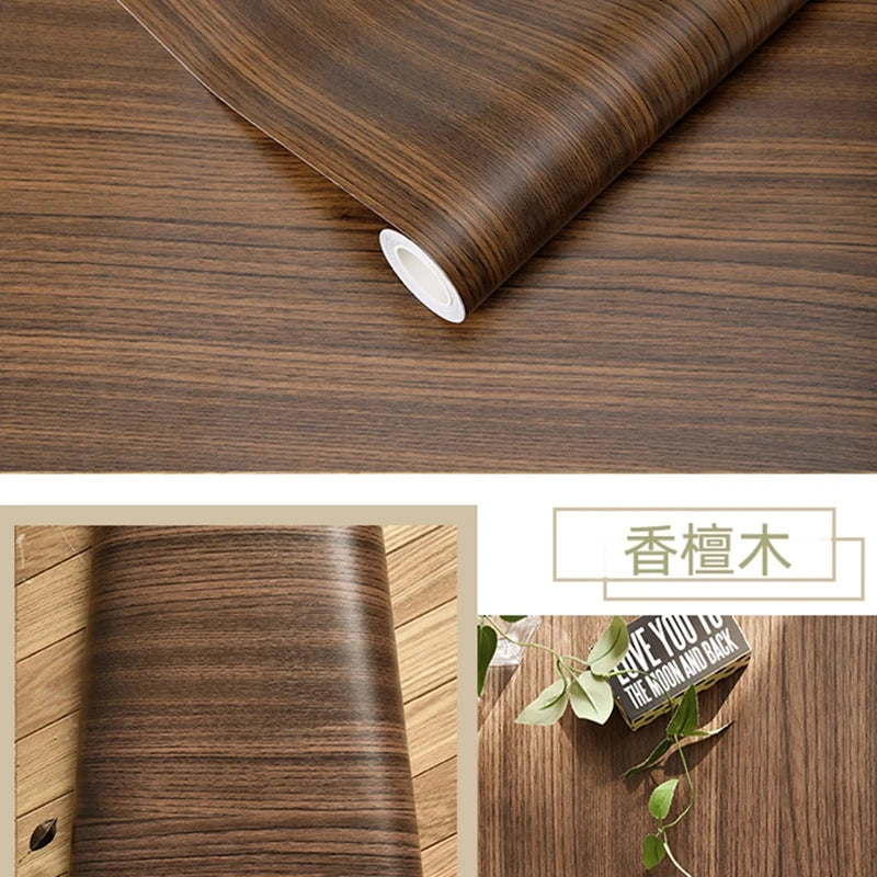 Wood Grain DIY Sticker PVC Self Adhesive Waterproof Wallpapers Renovation Furnitures Wall Stickers Home Decor Sticky Paper Decal