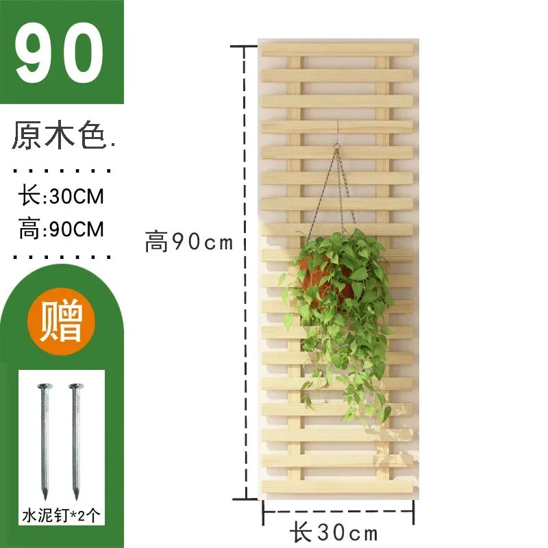 Anti-corrosion Flower Shelf Solid Wood Indoor Hanging Wall Balcony Decoration Layout Living Room Potted Plant shelevs Furniture
