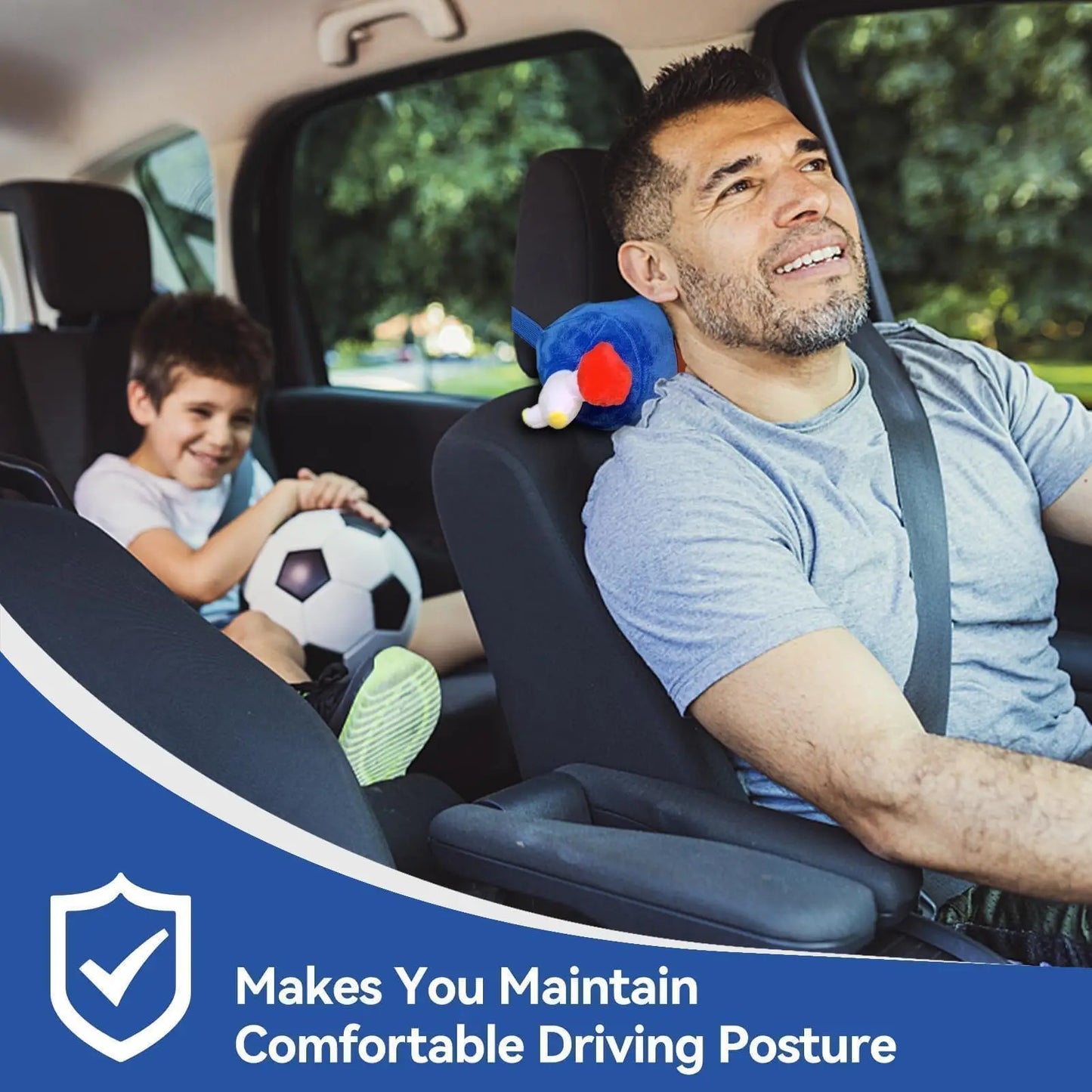 Car Seat Creative Headrest Neck Plush Pillows Car Nitrogen Cylinder Shape Neck Pillow Seat Cushion Waist Pillow Car Accessories