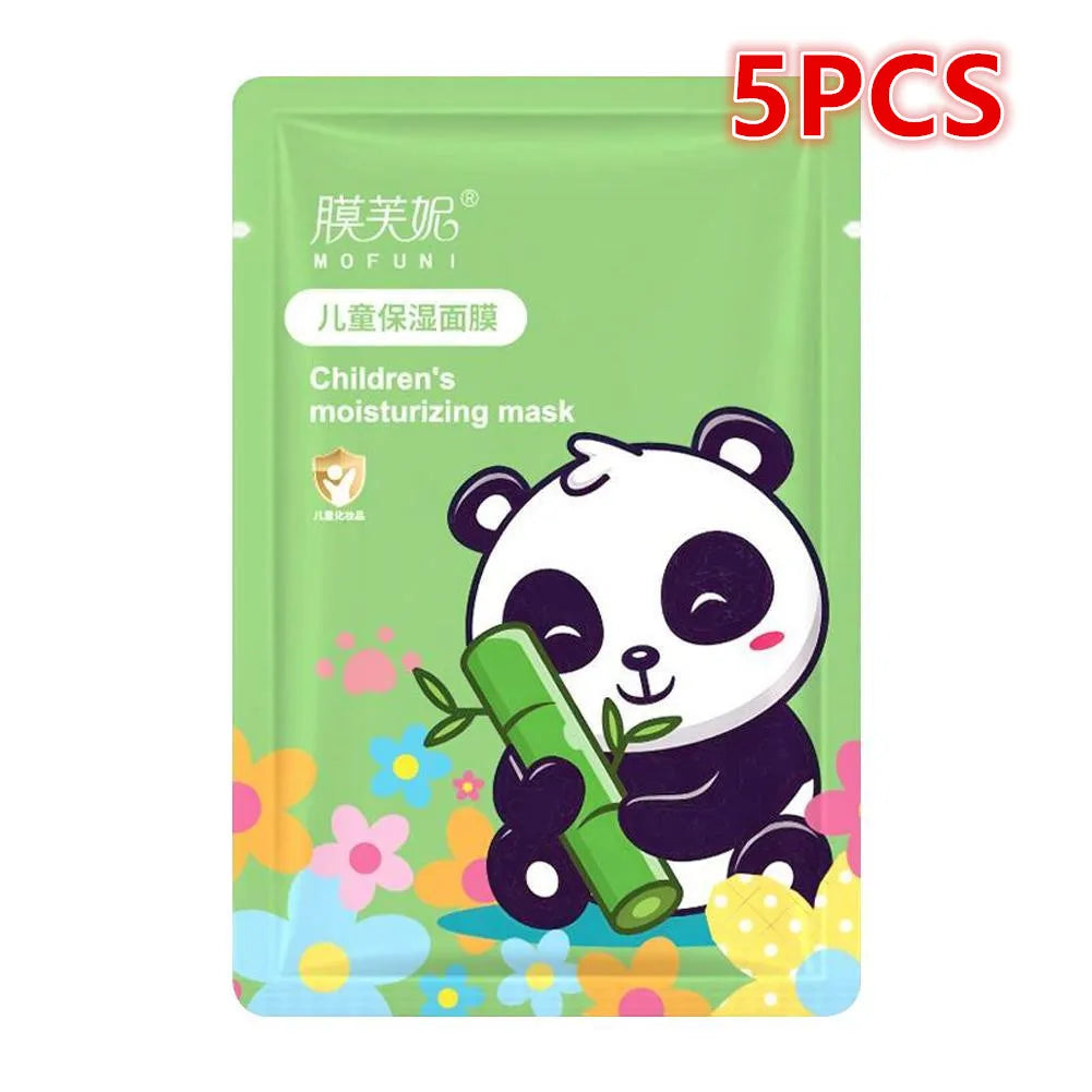 1/5PCS Children's Fruit Cartoon Mask Hydrating Moisturizing Gentle Nourishing Cartoon Animal Face Mask Stickers For Kids