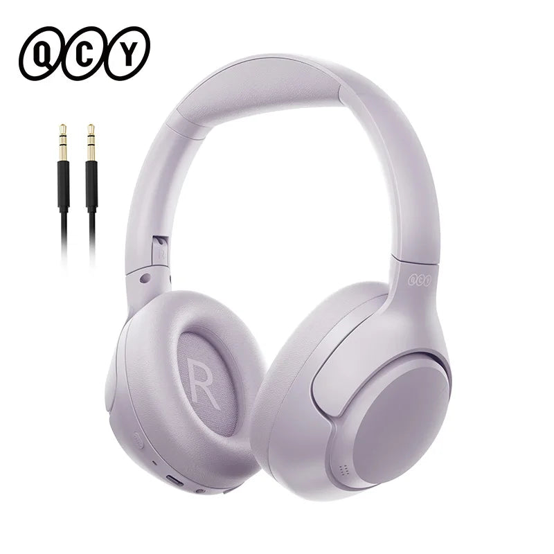 QCY H3 ANC Hi-Res Audio Wireless Bluetooth 5.4 Headphones Over Ear Headset 60Hrs 43dB Hybrid Active Noise Cancellation Earphone