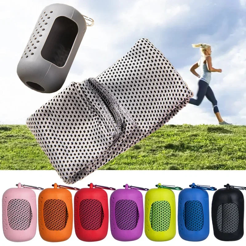 Outdoor Microfiber Quick Drying Sports Cooling Ice Towel Cold Sports Towel Fitness Cool Towel Camping Wiping Sweat Sports Towel