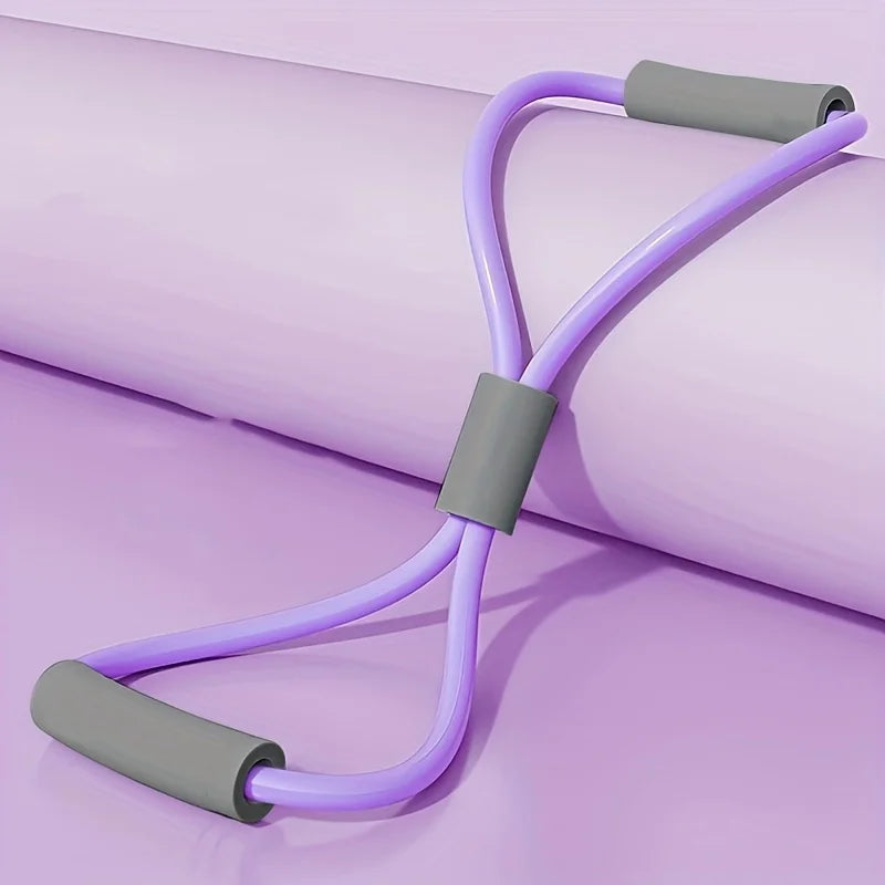1Pcs Home Gym Elastic Band Portable Fitness Equipment 8 Shape Tension Rope Yoga Resistance Band Shoulder Opening Chest Expander