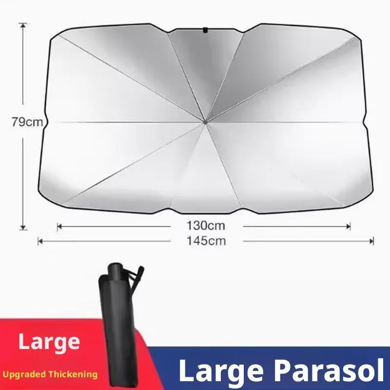 Portable Car Sunshade Inside Front Windshield UV Sun Protector Insulation Sun Block UV Protectant Dash Cover